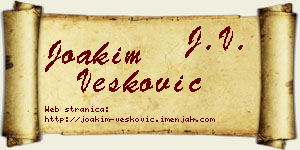 Joakim Vesković vizit kartica